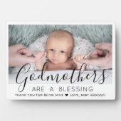 Plaque Photo Godmère Merci Baptême ou Christening Photo (Devant)
