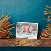 Plaque Photo Godmère Merci Baptême ou Christening Photo (Côté)