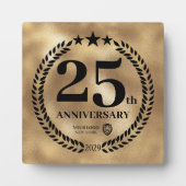 Plaque Photo Gold 25th Anniversary Business Logo Commemorative (Devant)