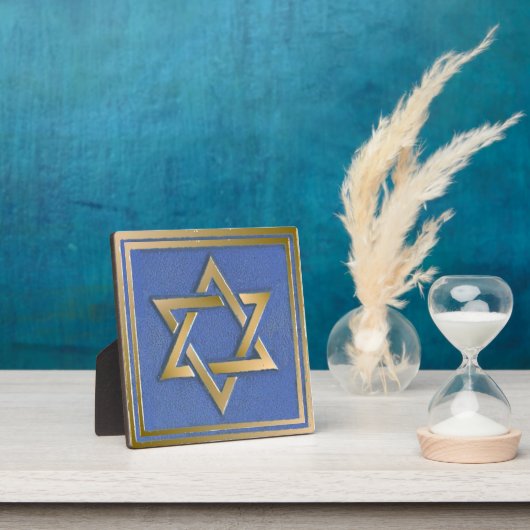 Plaque Photo Gold Blue Star de David Art Panel (Insitu)