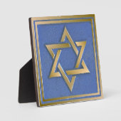 Plaque Photo Gold Blue Star de David Art Panel (Recto)