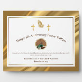 Plaque Photo Gold Church Pastor Appréciation Anniversaire Cadea (Devant)