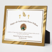 Plaque Photo Gold Church Pastor Appréciation Anniversaire Cadea (Côté)