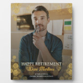 Plaque Photo Gold Confetti Bon cadeau de retraite (Devant)