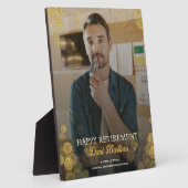 Plaque Photo Gold Confetti Bon cadeau de retraite (Côté)