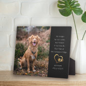 Plaque Photo Gold Foil Black Photo Pet Memorial