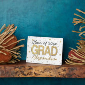 Plaque Photo Gold Foil Parties scintillant Confetti Graduation  (Côté)