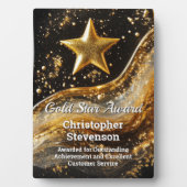 Plaque Photo Gold Star Custom Personalized Artistic Award (Devant)