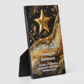 Plaque Photo Gold Star Custom Personalized Artistic Award (Côté)