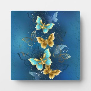Plaque Photo Golden butterflies
