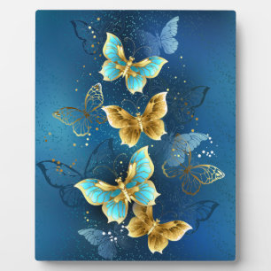 Plaque Photo Golden butterflies