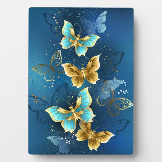Plaque Photo Golden butterflies (Devant)