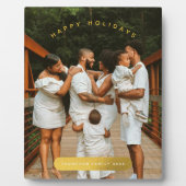 Plaque Photo Golden Custom Photo Famille Noël (Devant)