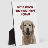 Plaque Photo Golden Retriever avec une belle citation (Côté)