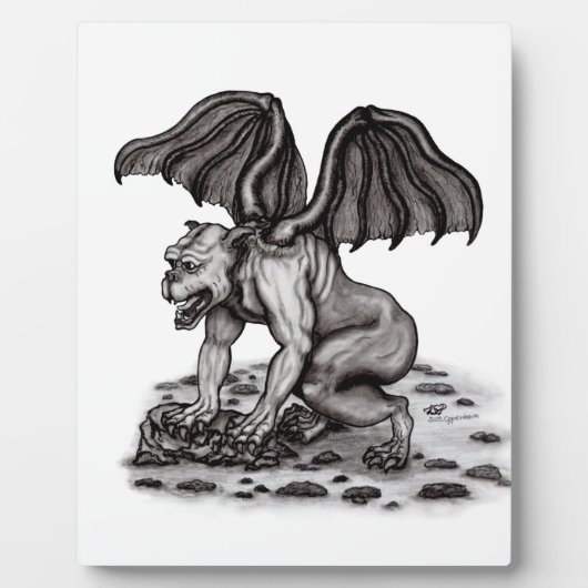 Plaque Photo Golem Gargoyle (Devant)