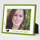Plaque Photo Golf club and ball black, green custom (Côté)