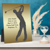 Plaque Photo Golf Trou en un Commémoration personnalisable (Côté)