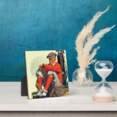 Plaque Photo Golfer a continué à attendre (Insitu)