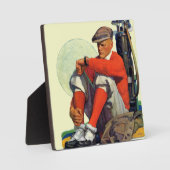 Plaque Photo Golfer a continué à attendre (Recto)