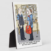 Plaque Photo Golfeur Facteur Aime Dessin Animé de Golf (Côté)