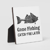 Plaque Photo Gone Fishing (Recto)
