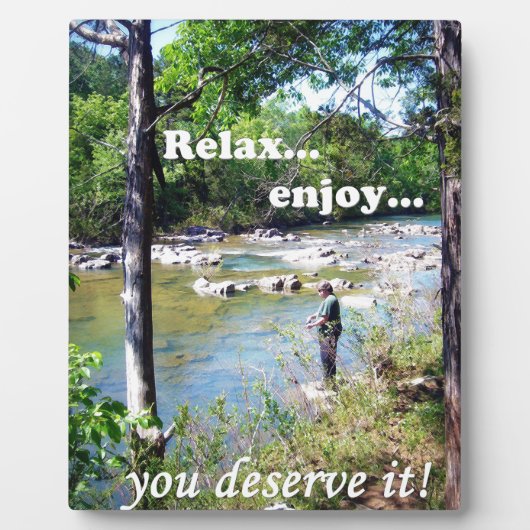 Plaque Photo Gone Fishing Card (Devant)