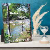 Plaque Photo Gone Fishing Card (Côté)