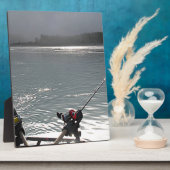 Plaque Photo Gone Fishing No Work Today (Côté)