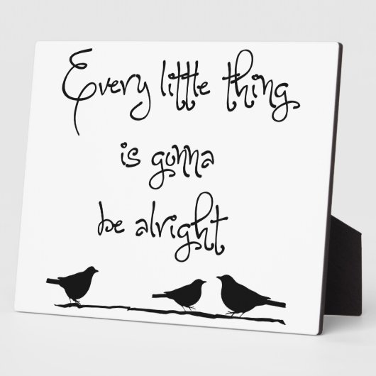 Plaque Photo Gonna Be Alright (Côté)