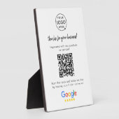 Plaque Photo Google Avis | Business Review Link QR Code (Côté)