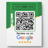 Plaque Photo Google Avis | Business Review Link QR Code (Devant)