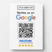 Plaque Photo Google Avis | Business Review Link QR Code (Devant)