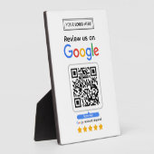 Plaque Photo Google Avis | Business Review Link QR Code (Côté)