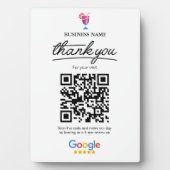 Plaque Photo Google Avis | Cocktail Business QR Code (Devant)