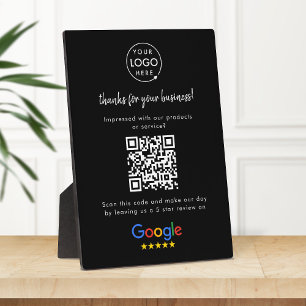 Plaque Photo Google Avis de commerce Lien de notation QR Code n