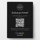 Plaque Photo Google Avis de commerce Lien de notation QR Code n (Devant)