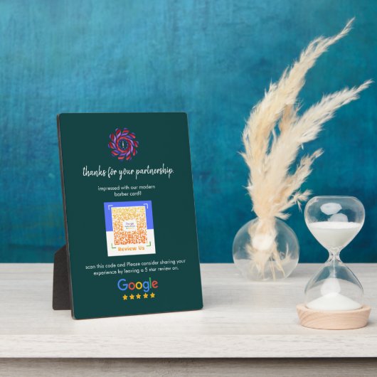 Plaque Photo Google Avis | Demande d'évaluation professionnelle (Côté)