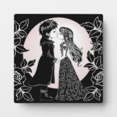 Plaque Photo Gothique Emo Enfants Kiss Valentine's Day (Devant)
