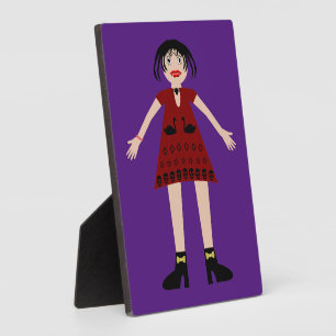 Plaque Photo Gothique Halloween Vampire Lady