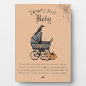 Plaque Photo Gothique ne pas dire Orange Baby shower jeu (Devant)