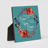 Plaque Photo Grace Sur Grace Jean 1:16 Écriture (Recto)