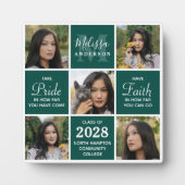 Plaque Photo Graduate 5 photo Collage Emerald Green Graduation (Devant)