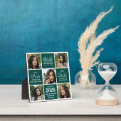 Plaque Photo Graduate 5 photo Collage Emerald Green Graduation (Insitu)
