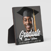 Plaque Photo Graduate Bold Script Graduation Gift Photo (Recto)