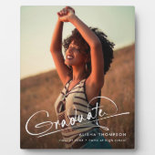 Plaque Photo Graduate de script moderne photo cadeau diplôme (Devant)