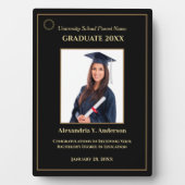Plaque Photo Graduate Graduate Photo Gold Logo Modern Award (Devant)