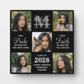 Plaque Photo Graduate moderne 5 photo Collage Graduation (Devant)