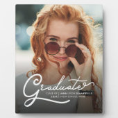 Plaque Photo Graduation 2023 Modern Script Grad Photo Keepsaké (Devant)