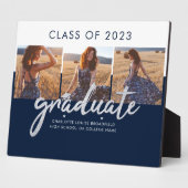 Plaque Photo Graduation 2023 Photo Collage Script Grad Keepsaké (Côté)