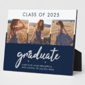 Plaque Photo Graduation 2025 Grad Photos Script Keepsaké person (Côté)
